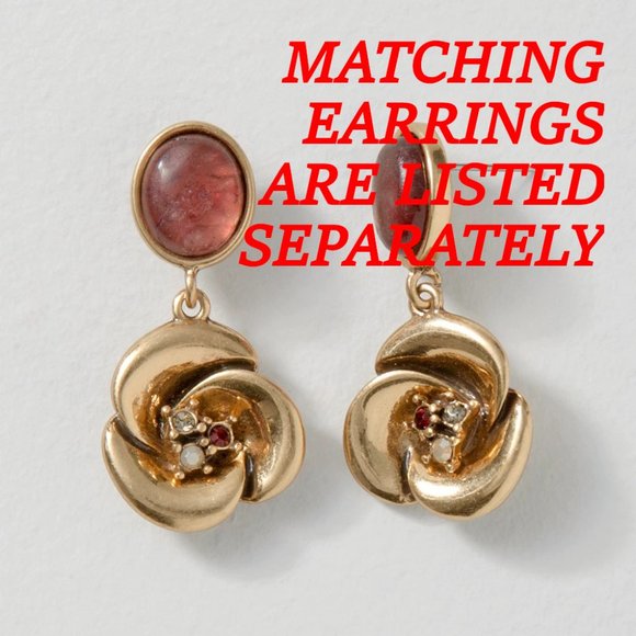 WHBM Antique Goldtone Flower Floral Necklace - Picture 2 of 6